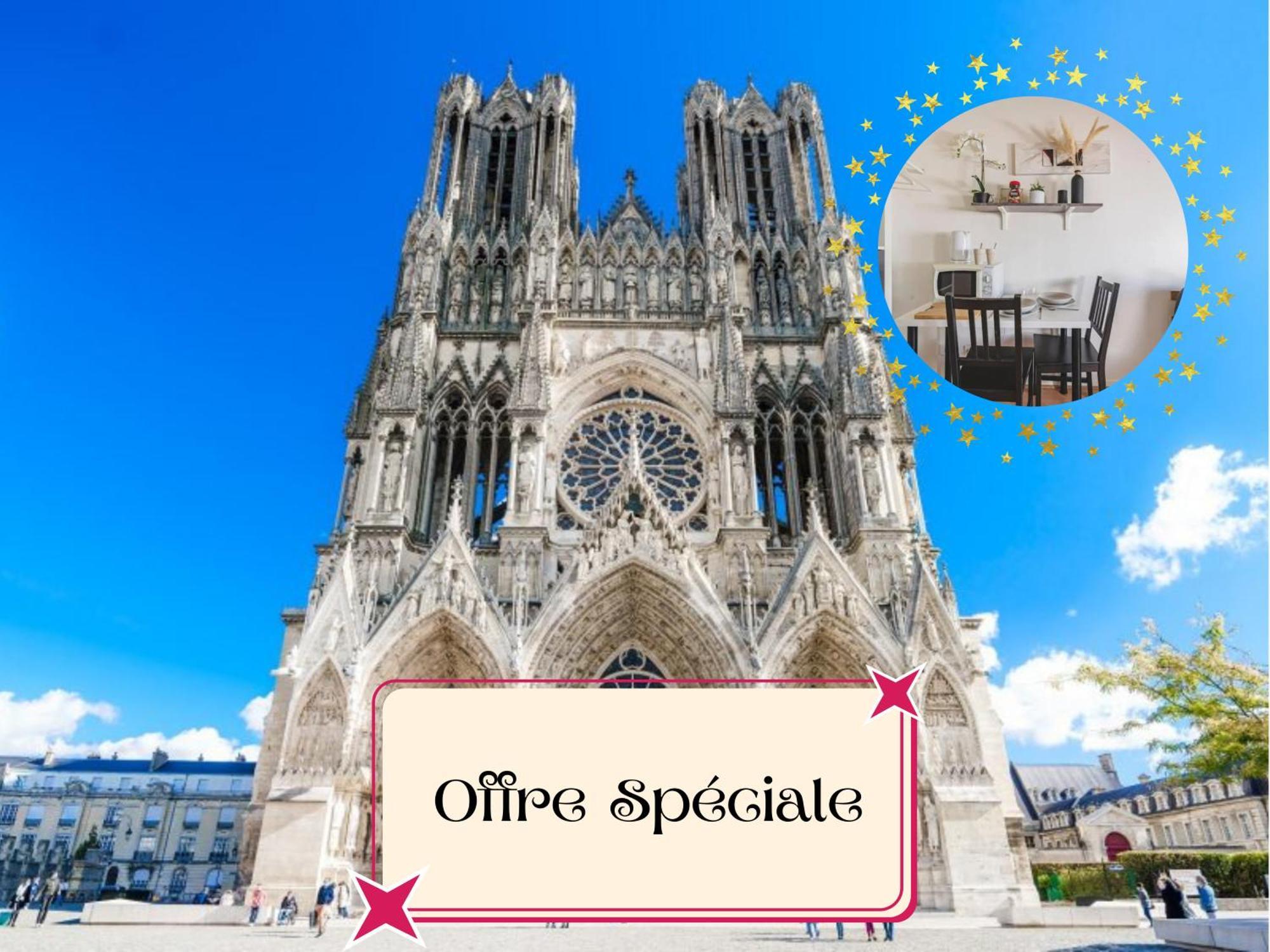 Colbert 541 Hypercentre - Ideal Couple & Pro - Wifi Haut Debit - Gare, Cathedrale, Commerces, Restaurants & Transports En Commun A Moins De 10 Minutes A Pied Reims Exterior foto